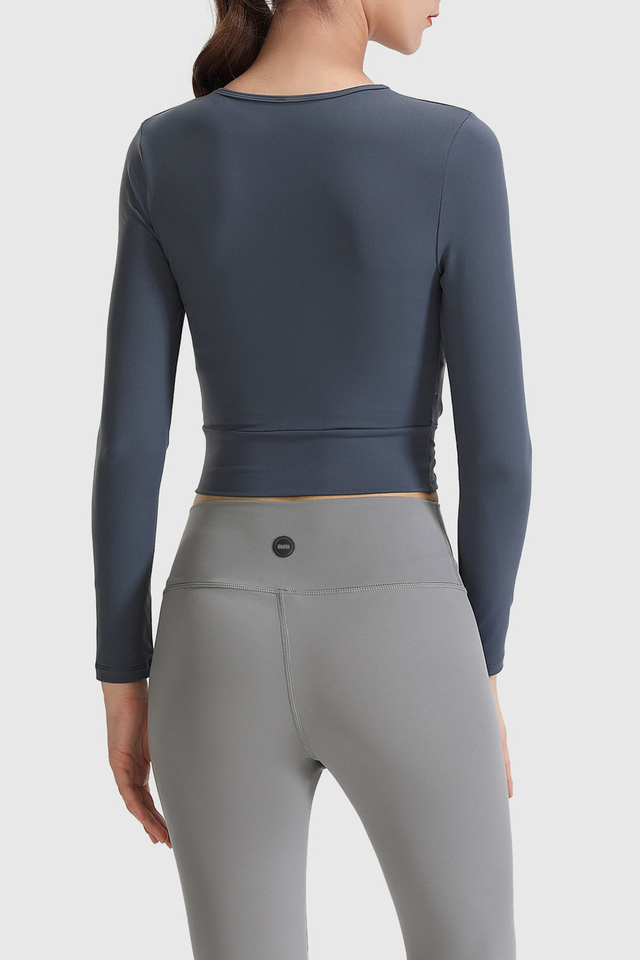 Twist Hem Long Sleeve Crop Top