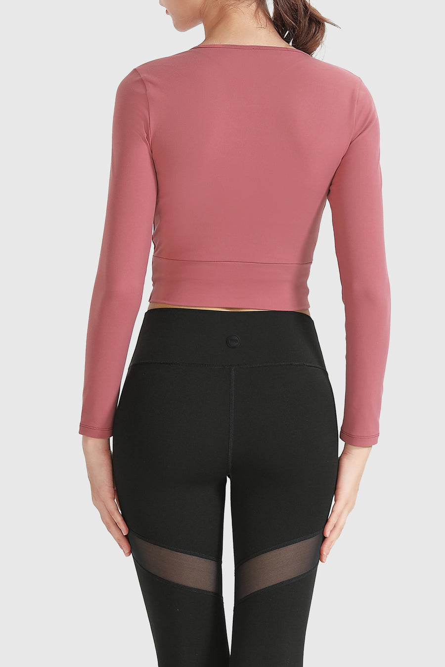 Twist Hem Long Sleeve Crop Top