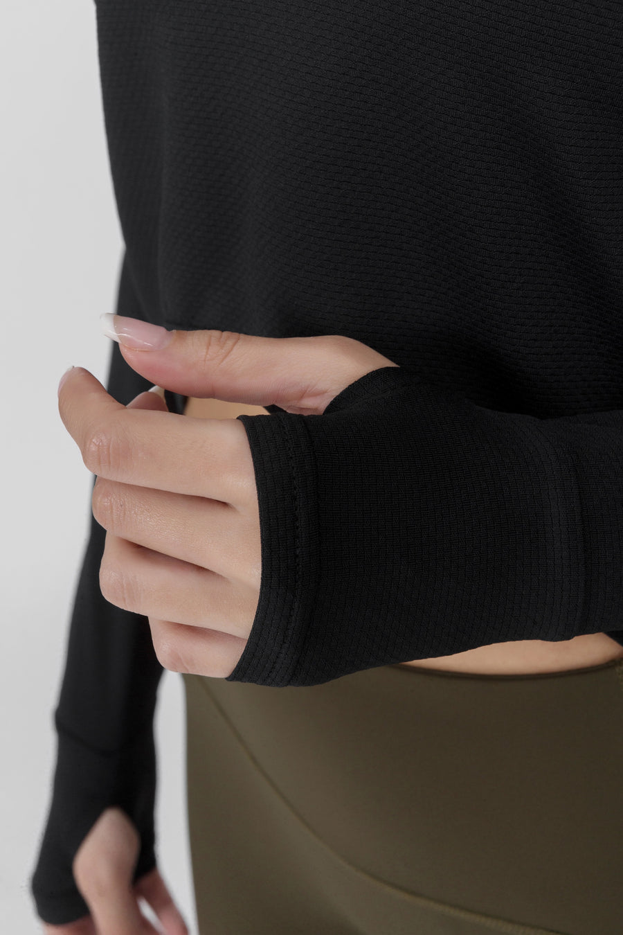Loose Fit Cropped Workout Hoodie