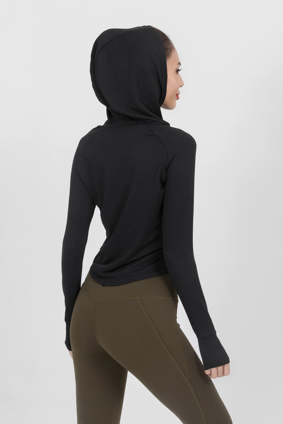 Loose Fit Cropped Workout Hoodie