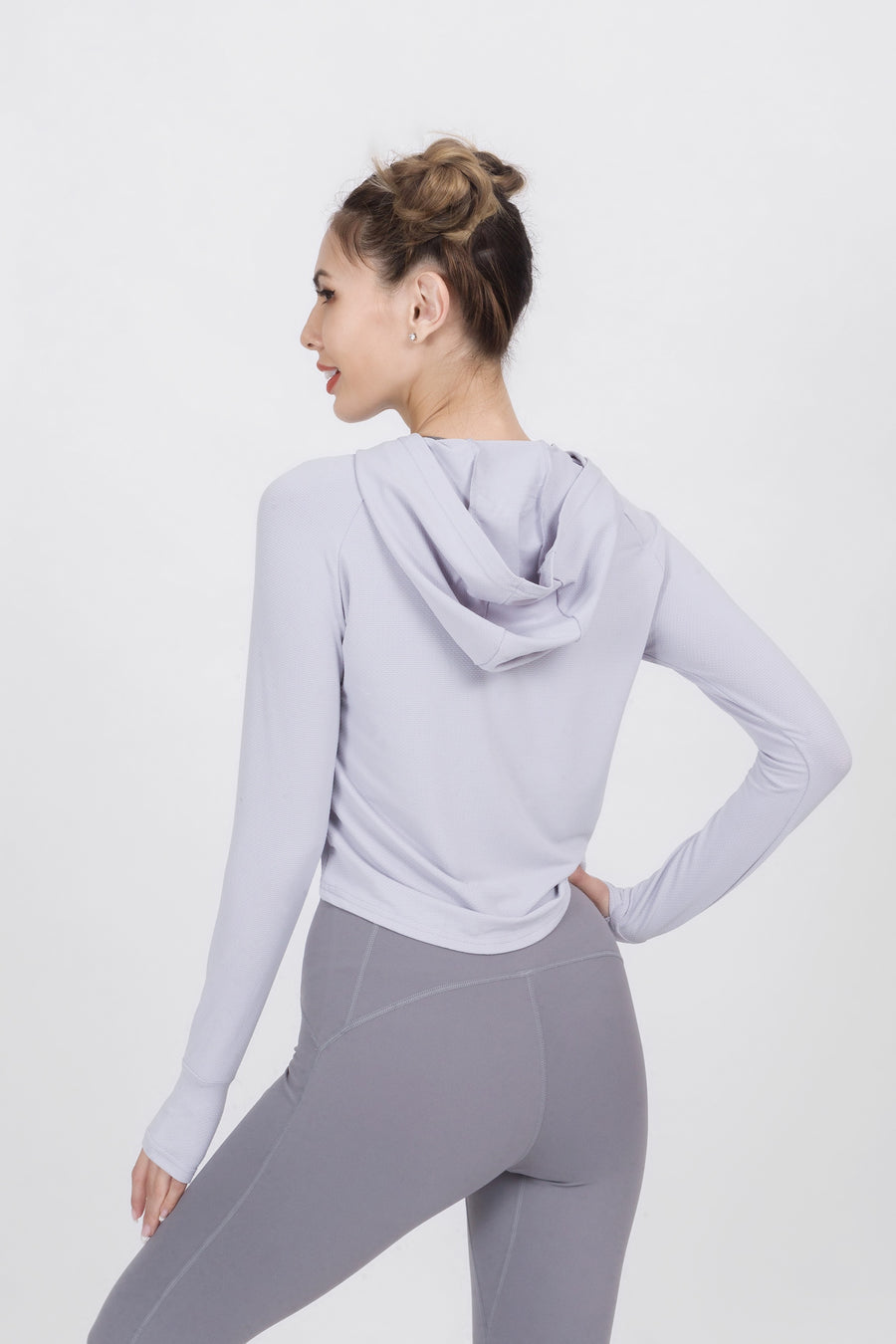 Loose Fit Cropped Workout Hoodie