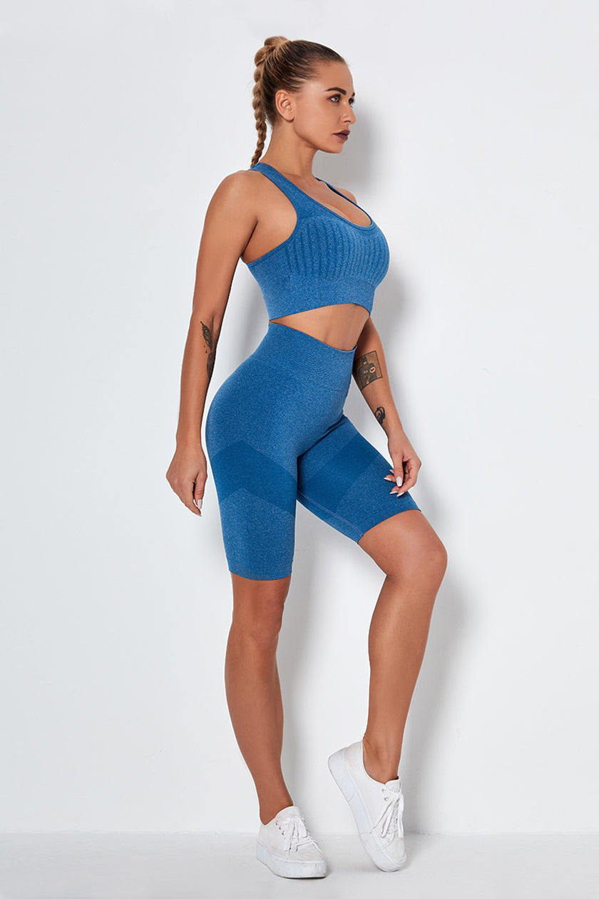 Cropped Bra And Shorts Active Training Set