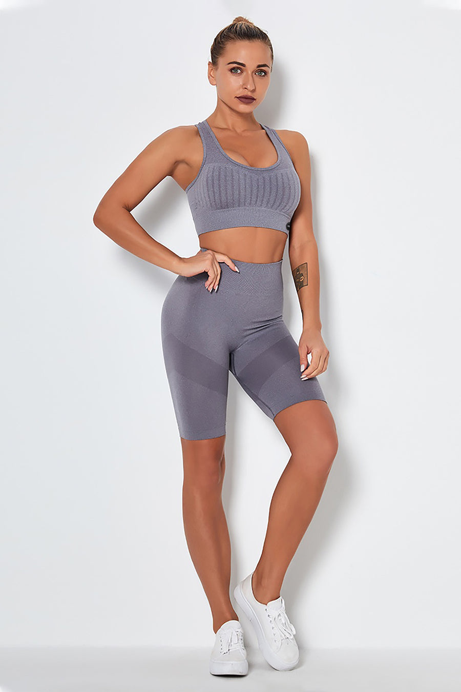 Cropped Bra And Shorts Active Training Set