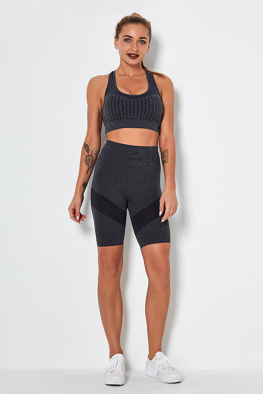 Cropped Bra And Shorts Active Training Set