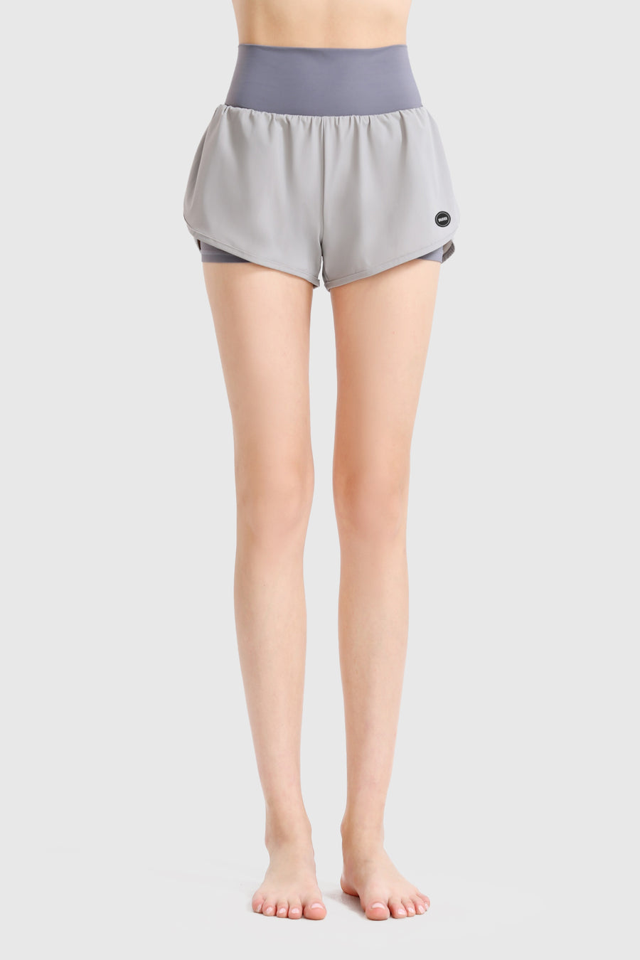 High Waist Stretch Jersey Shorts