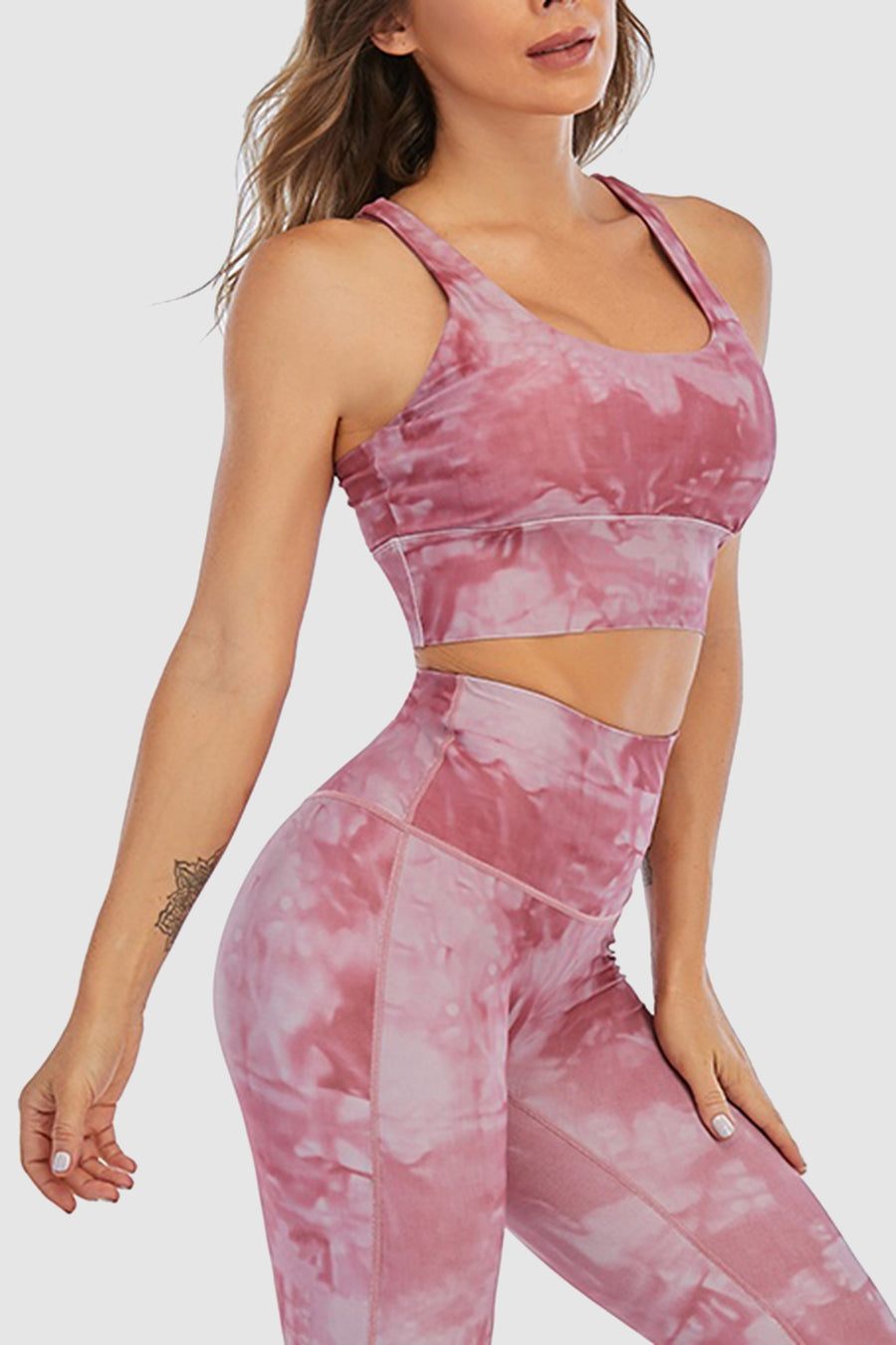 Pink Cross Sport Bra