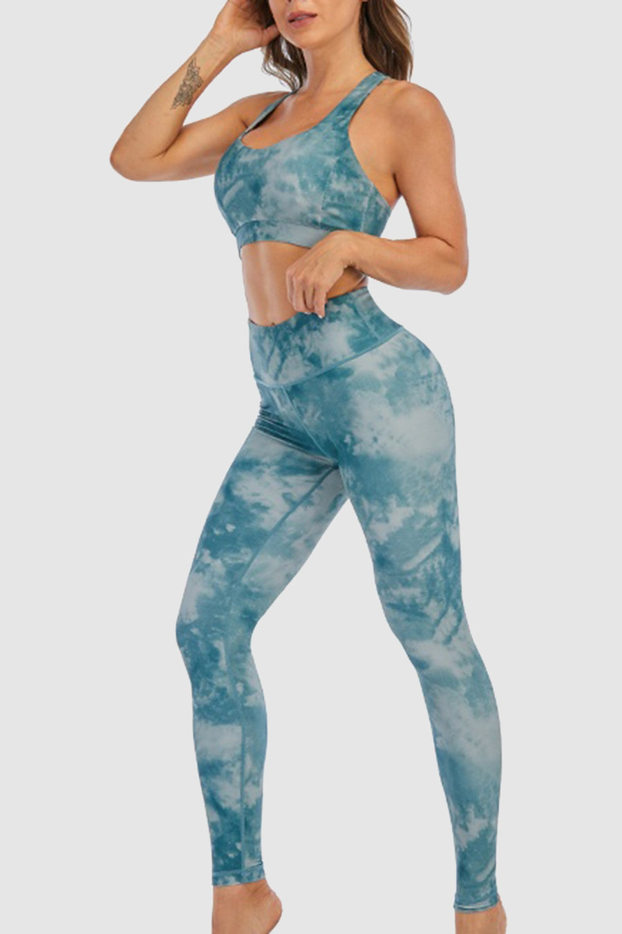 Oasis Green Racerback Sport Bra