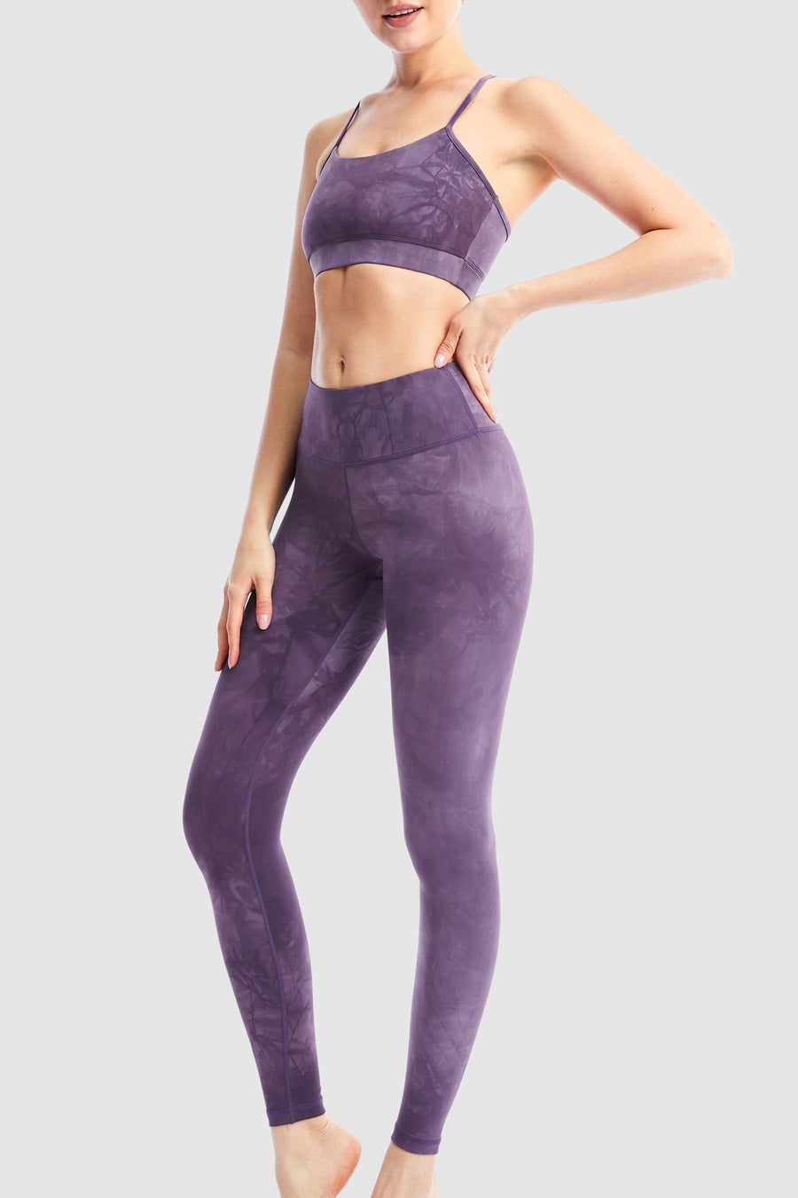Marble Sport Bra And Leggings Set
