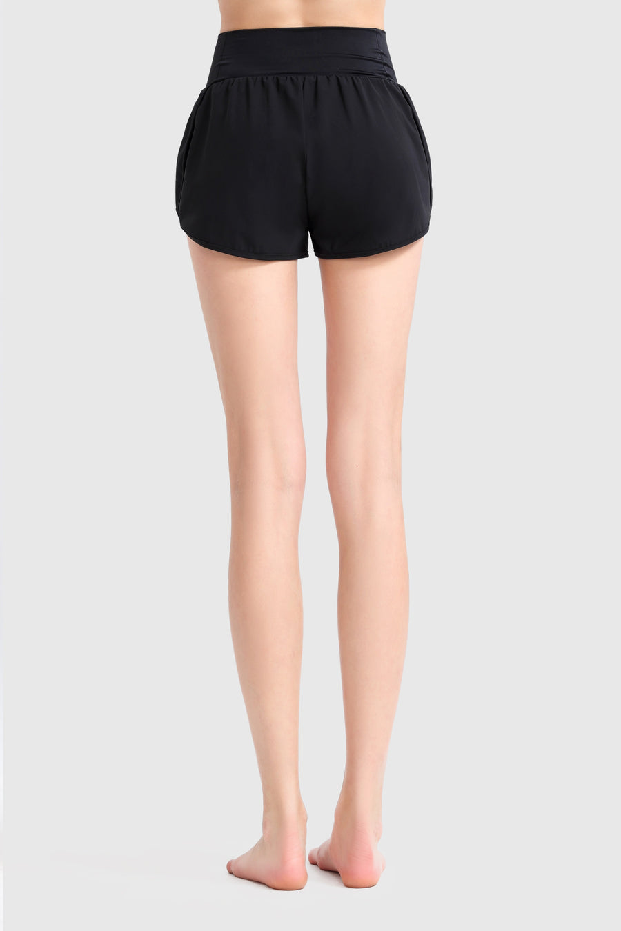 High Waist Stretch Jersey Shorts
