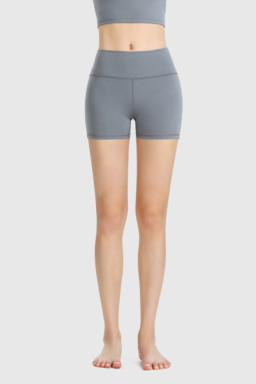 High Waist Cropped Cycling Shorts
