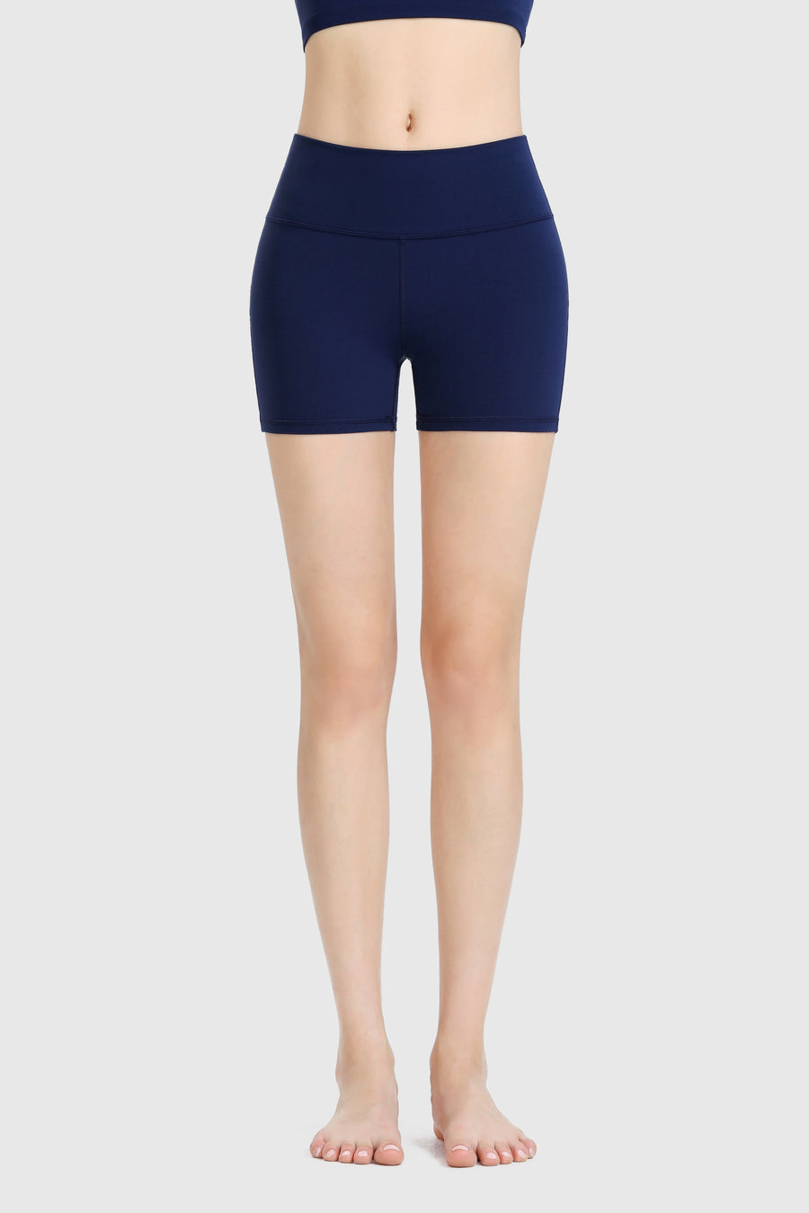 High Waist Cropped Cycling Shorts