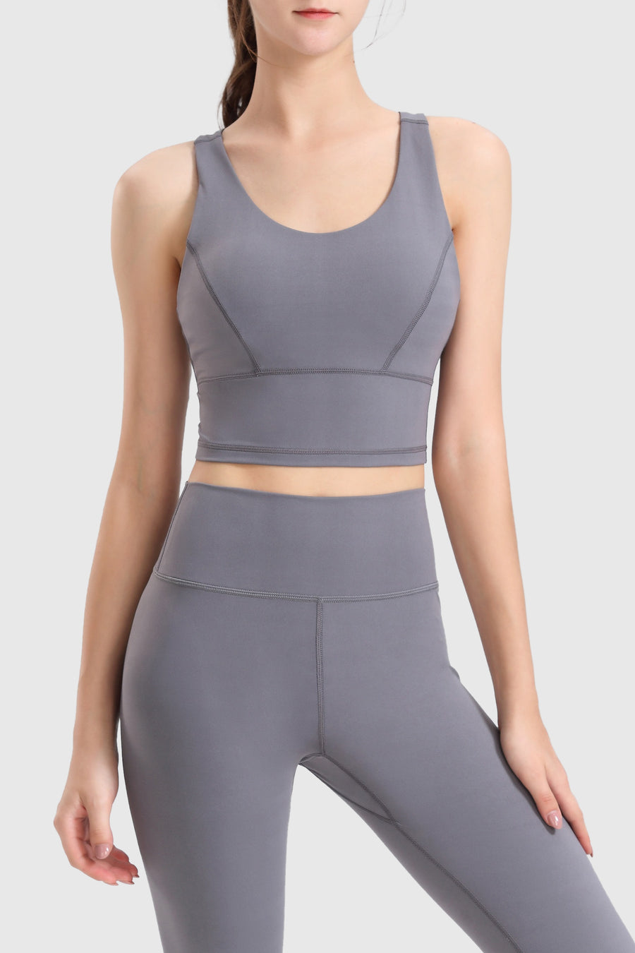 Panelled Stretch Jersey Tank Top