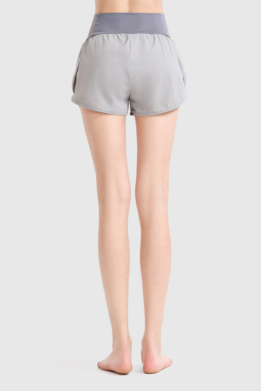 High Waist Stretch Jersey Shorts